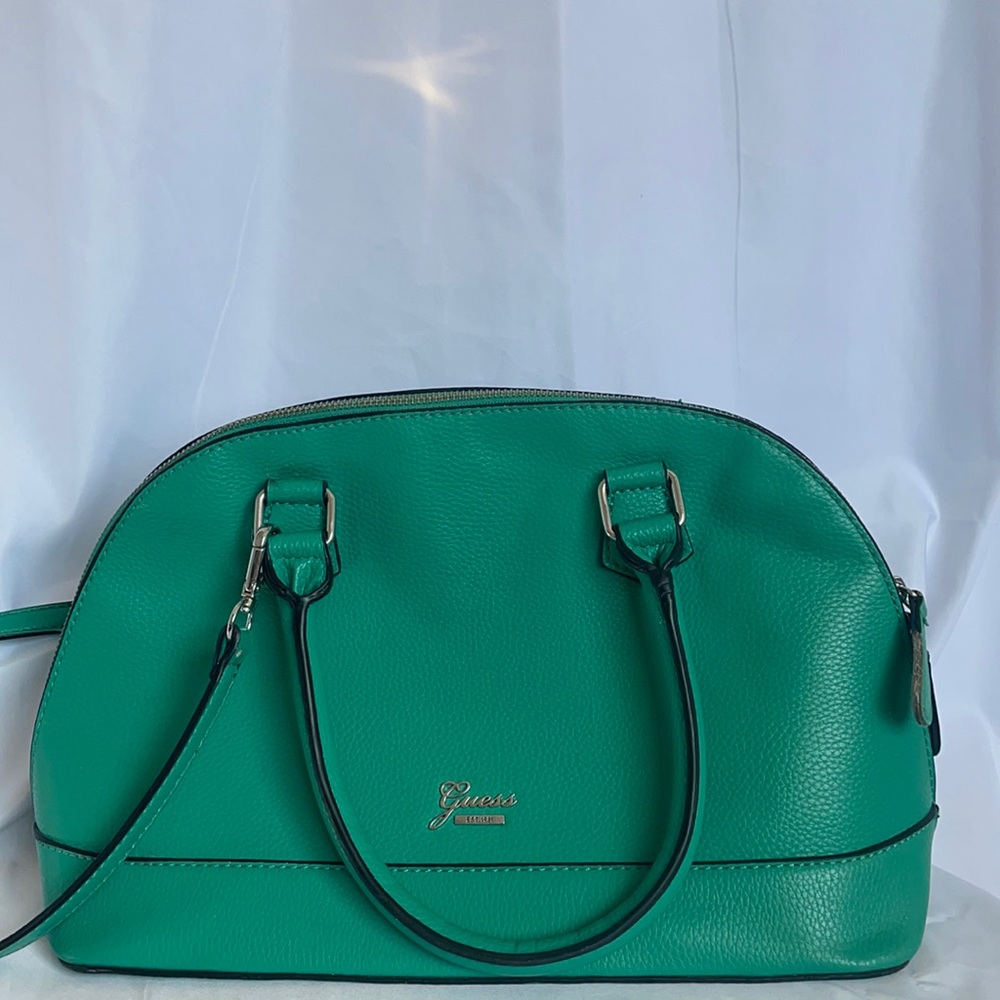 Guess Green Dome Satchel Shoulder Bag